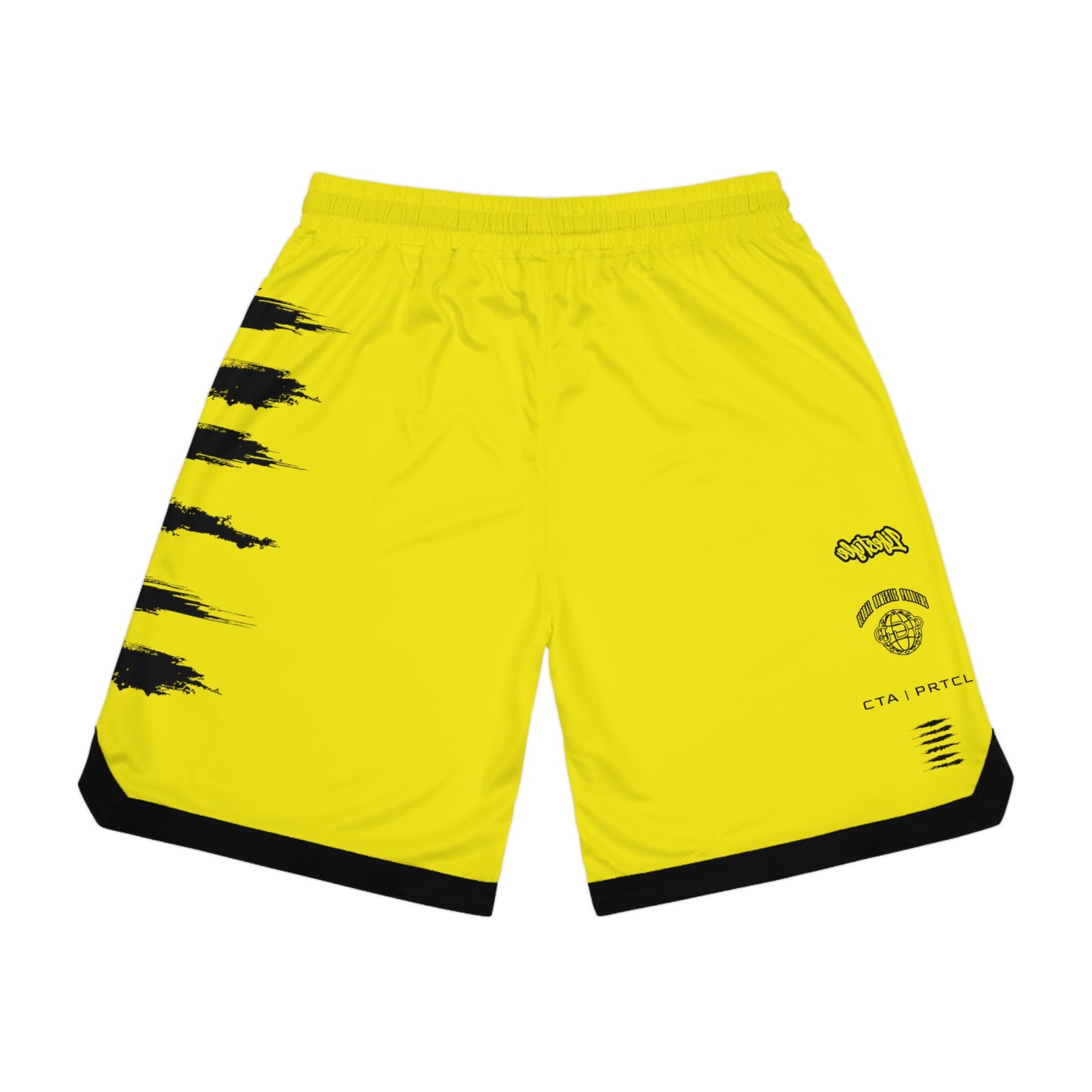 SOL SICK PRINT BASKETBALL SHORTS YELLOW/BLACK