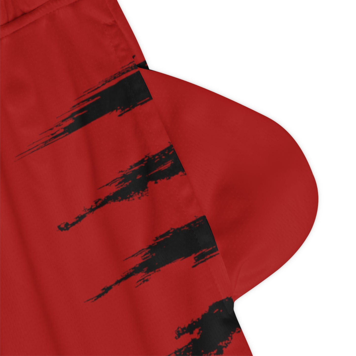 BLD SICK PRINT BASKETBALL SHORTS RED/BLACK