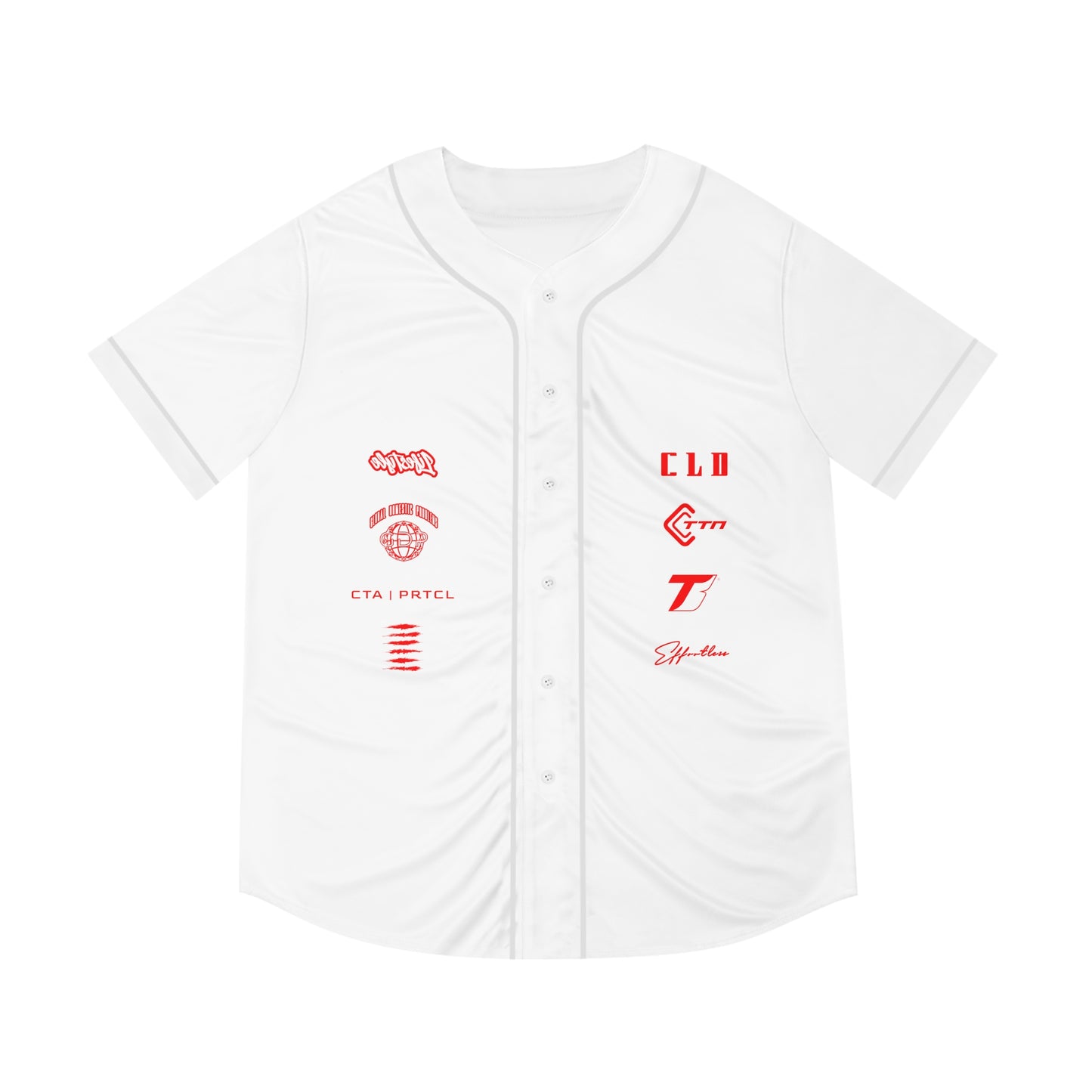 RED MERCURY SICK PRINT BASEBALL JERSEY RED/WHITE