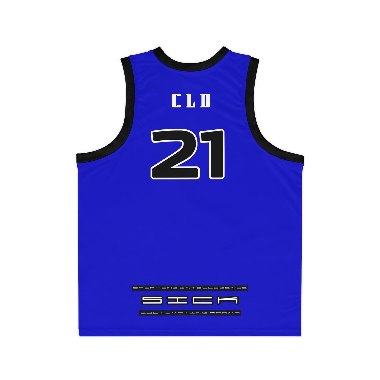 BLU MAGIK SICK PRINT BASKETBALL JERSEY DARK BLUE/WHITE/BLACK