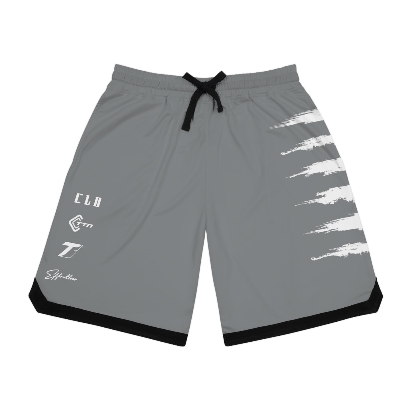 UNCOMMON SICK PRINT BASKETBALL SHORTS DARK GREY/WHITE