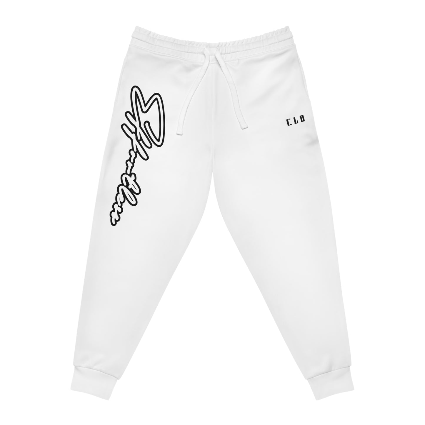 EFFORTLESS JOGGERS BOTTOMS WHITE/BLACK TRACKSUIT