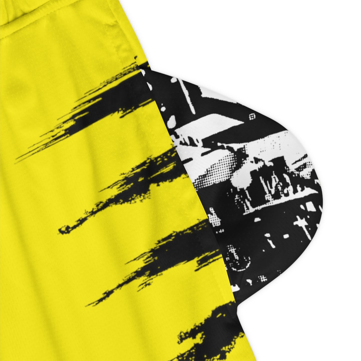 SOL SICK PRINT BASKETBALL SHORTS YELLOW/BLACK