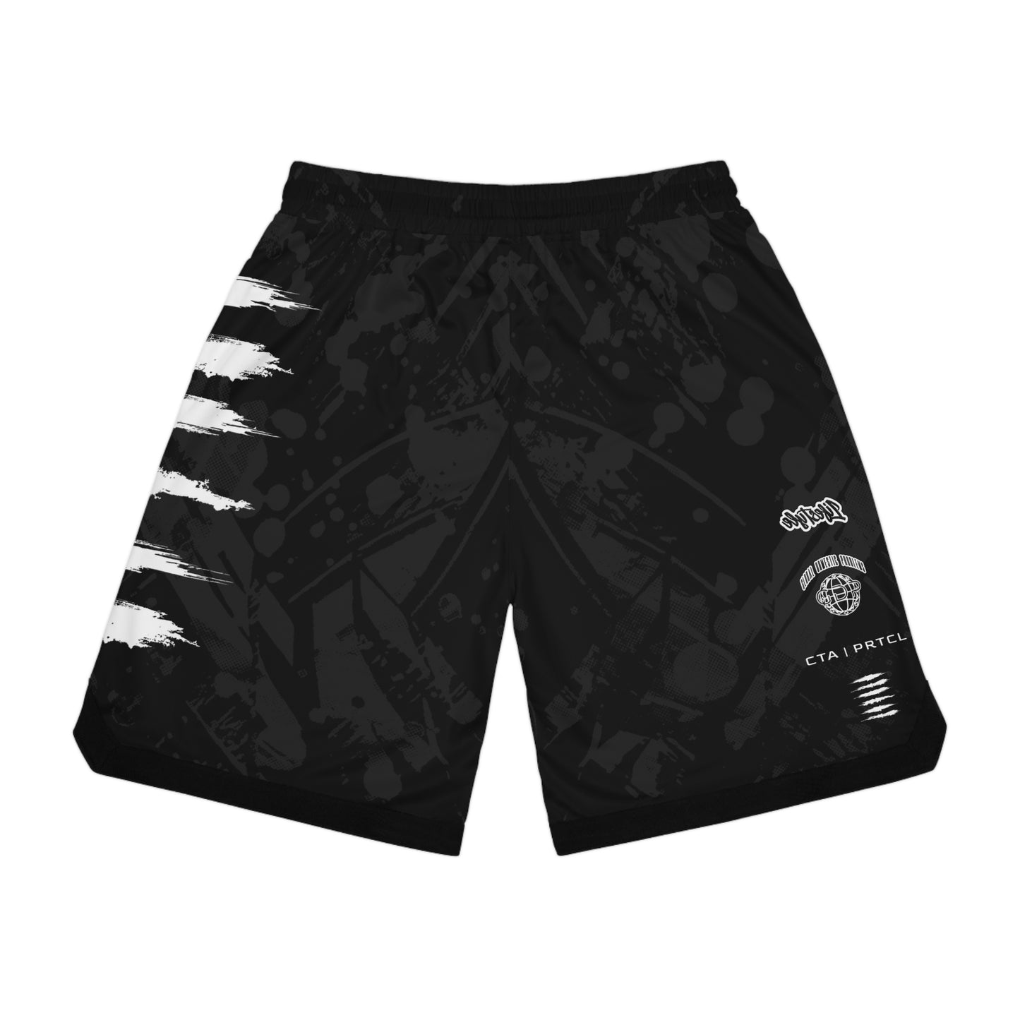 DARK MATTER SICK V2 PRINT BASKETBALL SHORTS BLACK/WHITE