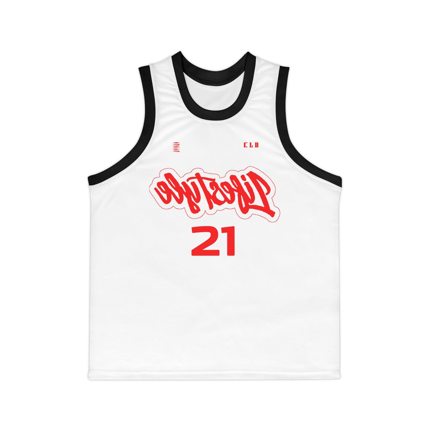 RED MERCURY SICK PRINT BASKETBALL JERSEY WHITE/RED