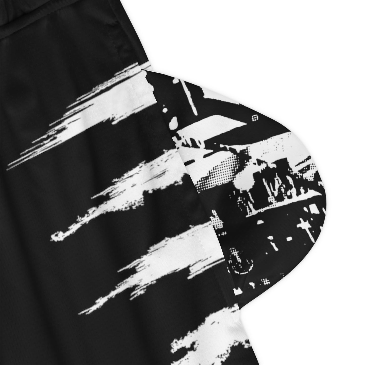RAVEN SICK PRINT BASKETBALL SHORTS BLACK/WHITE