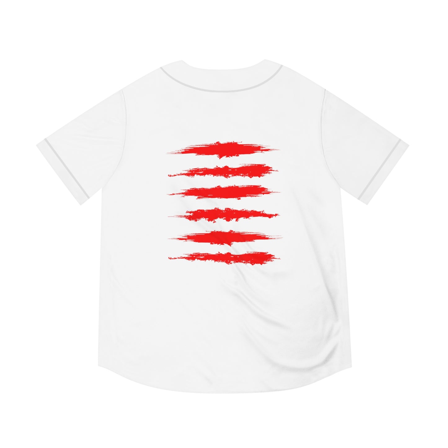 RED MERCURY SICK PRINT BASEBALL JERSEY RED/WHITE