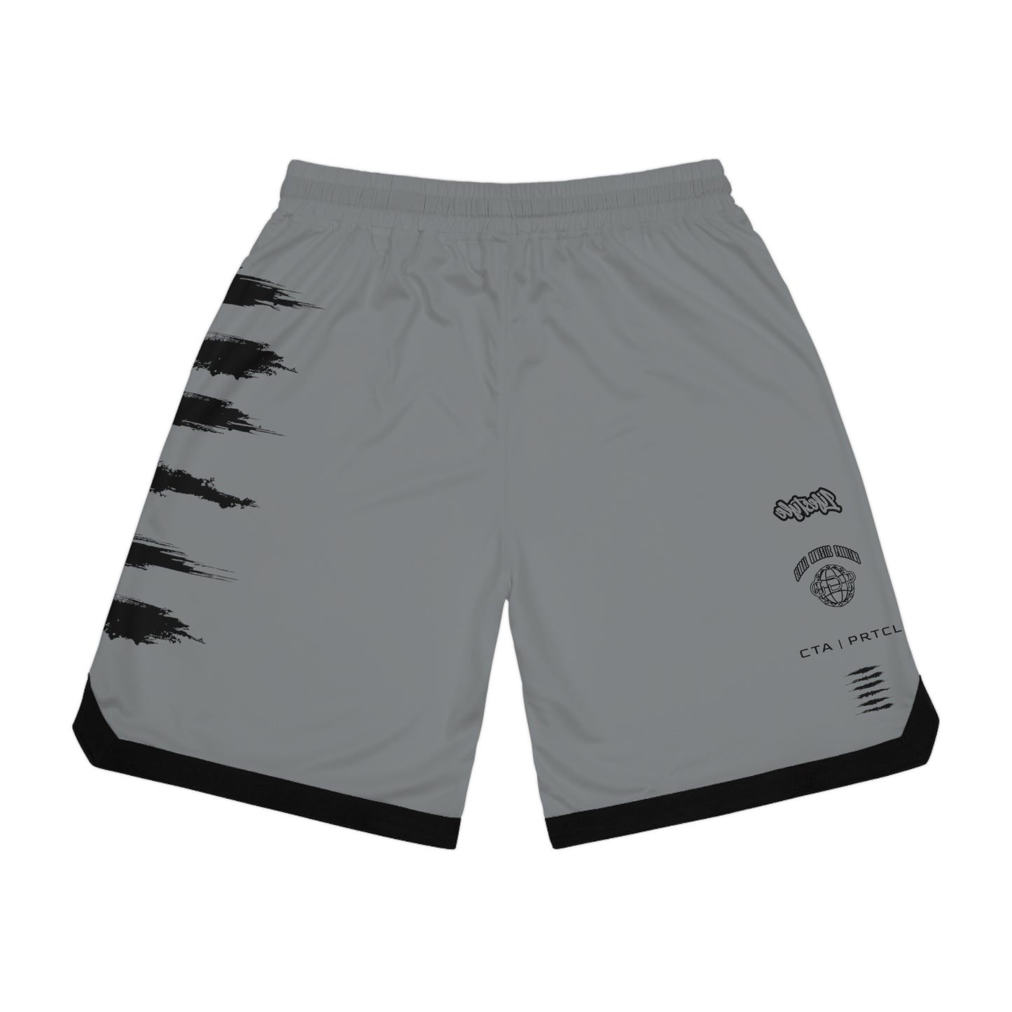 UNCOMMON SICK PRINT BASKETBALL SHORTS DARK GREY/BLACK