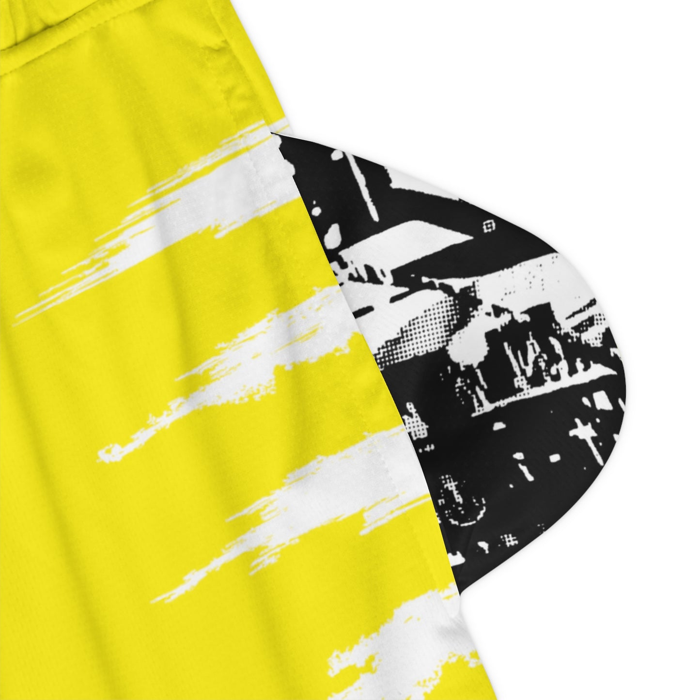SOL SICK PRINT BASKETBALL SHORTS YELLOW/WHITE