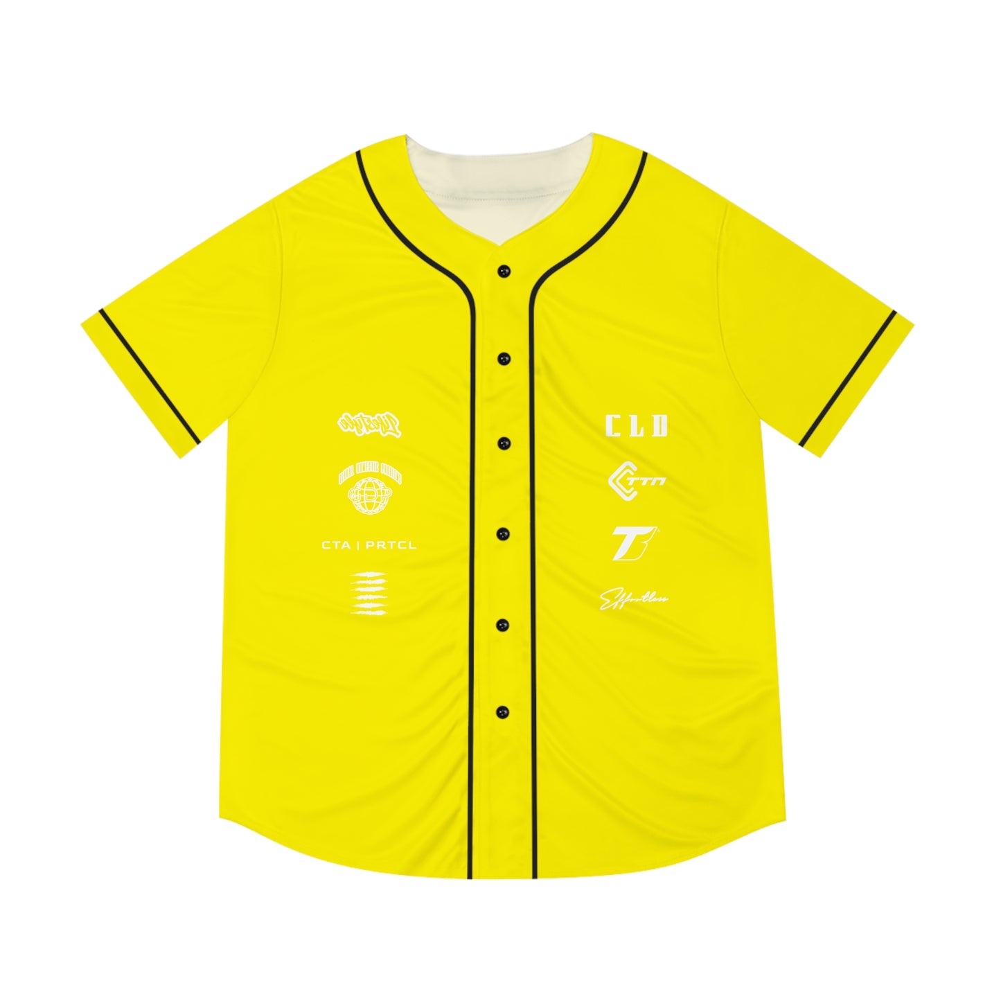 SOL SICK PRINT BASEBALL JERSEY YELLOW/WHITE