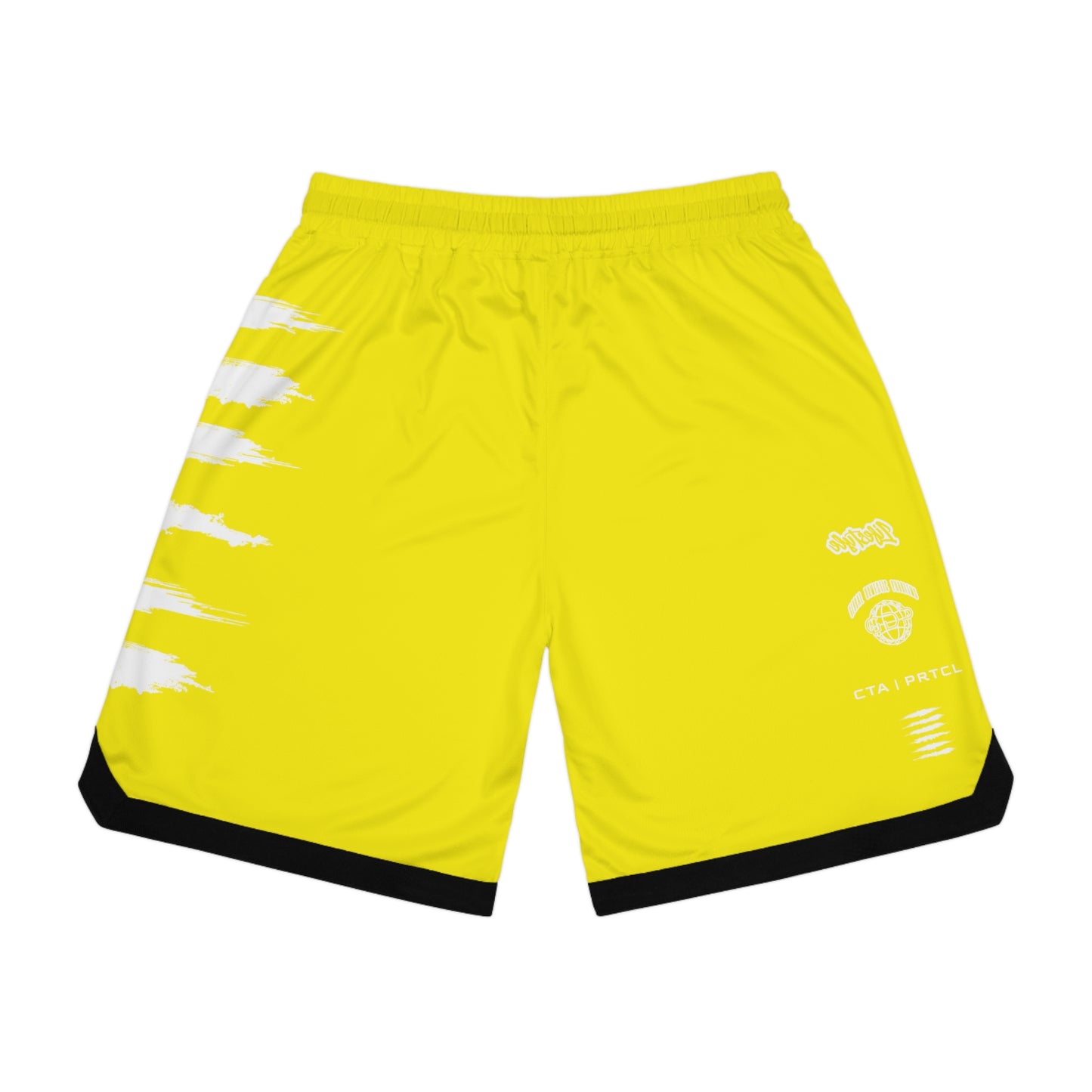 SOL SICK PRINT BASKETBALL SHORTS YELLOW/WHITE