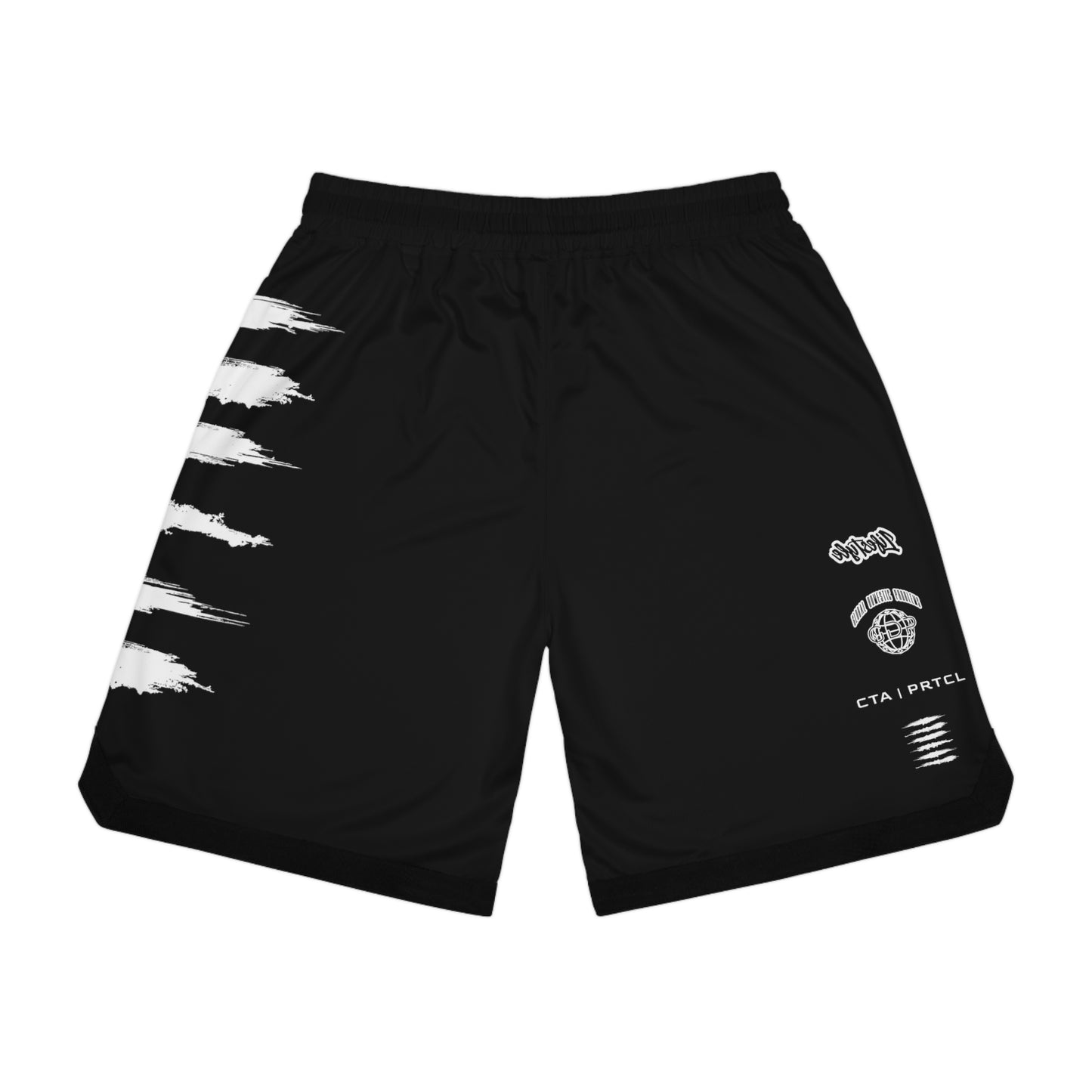 RAVEN SICK PRINT BASKETBALL SHORTS BLACK/WHITE