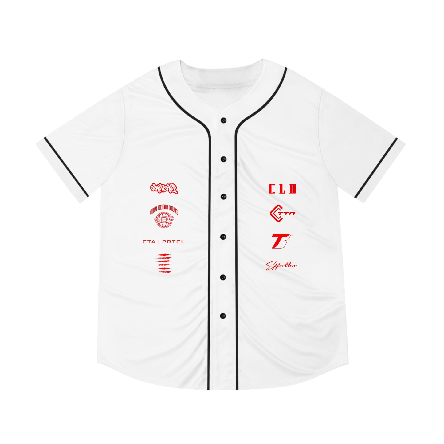 RED MERCURY SICK PRINT BASEBALL JERSEY RED/WHITE