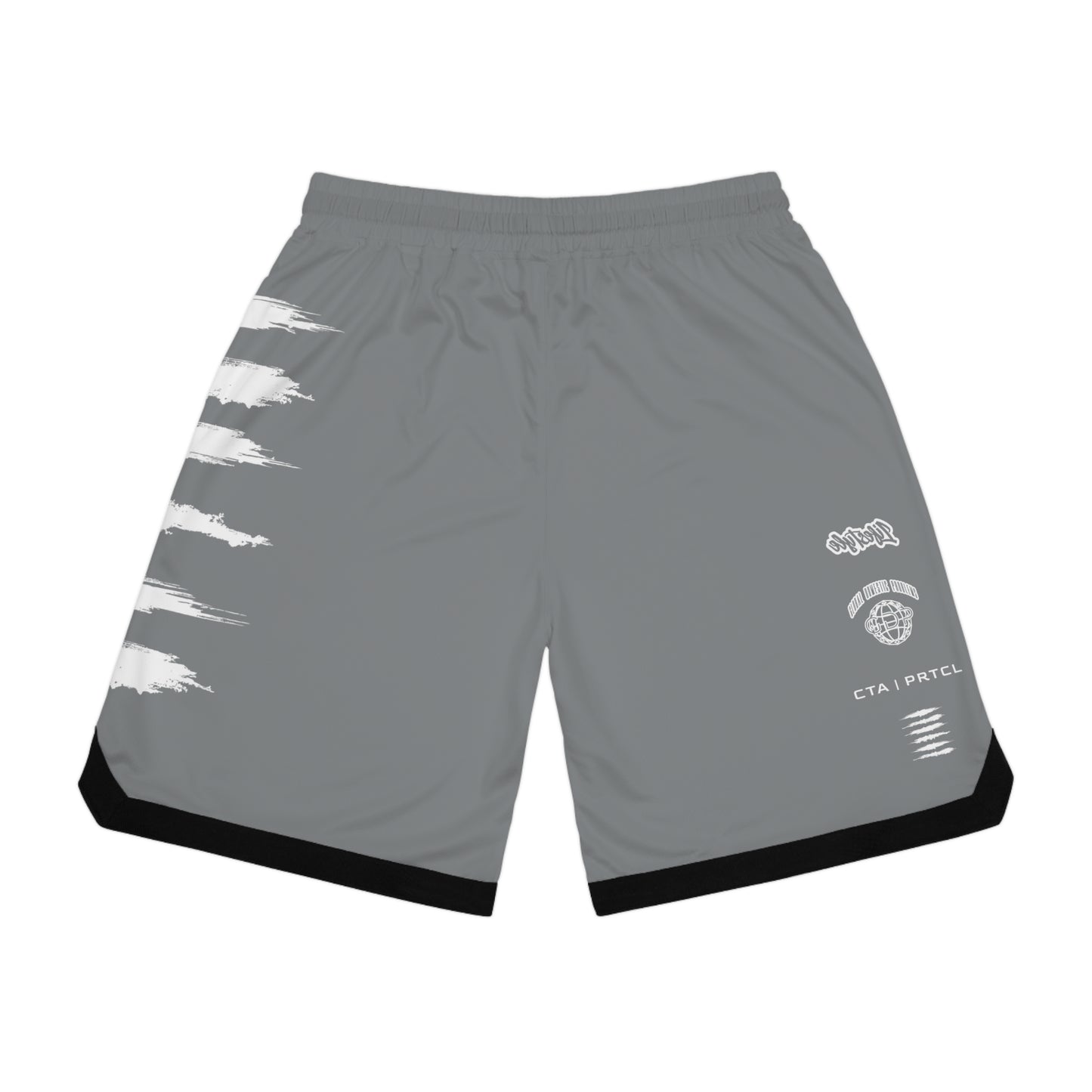 UNCOMMON SICK PRINT BASKETBALL SHORTS DARK GREY/WHITE