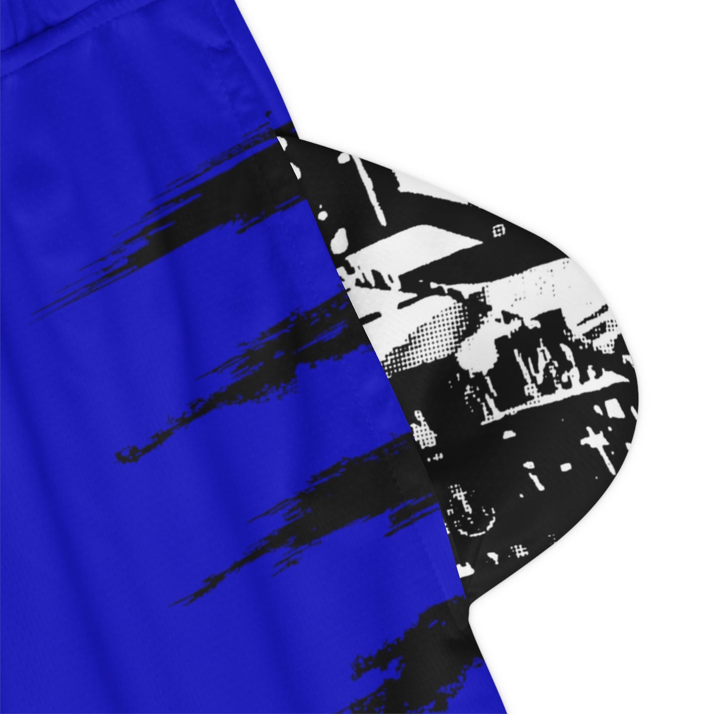 BLU MAGIK SICK PRINT BASKETBALL SHORTS DARK BLUE/BLACK