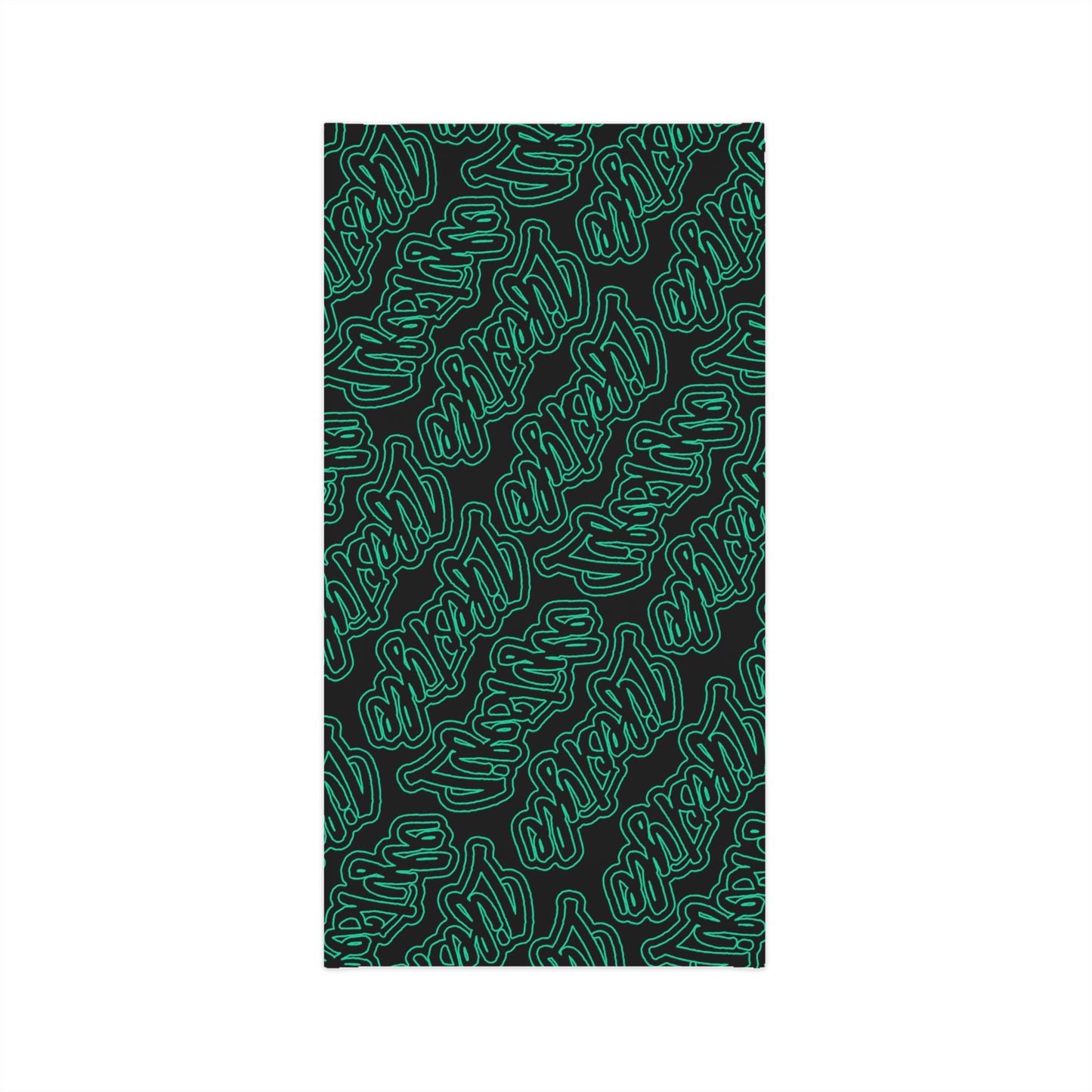 LIFESTYLE PATTERN BLACK TEAL NECK TUBE