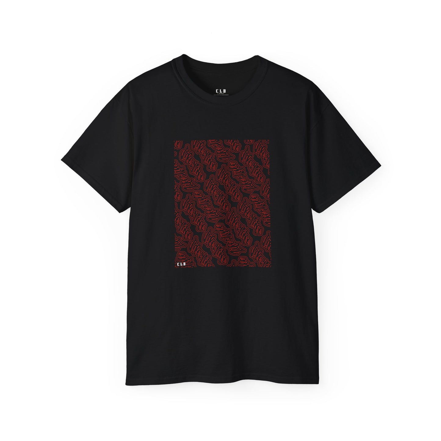 LIFESTYLE TEE T SHIRT PRINT BLACK/RED