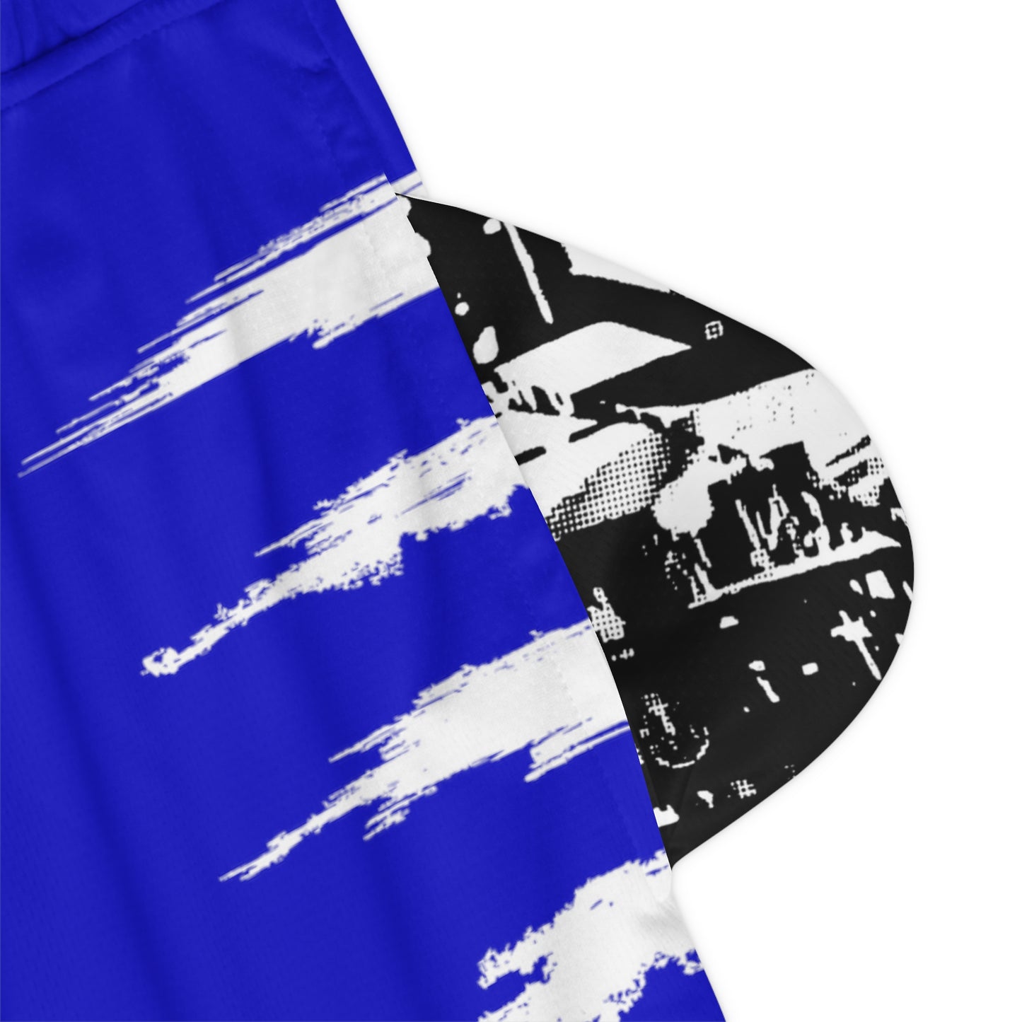 BLU MAGIK SICK PRINT BASKETBALL SHORTS DARK BLUE/WHITE