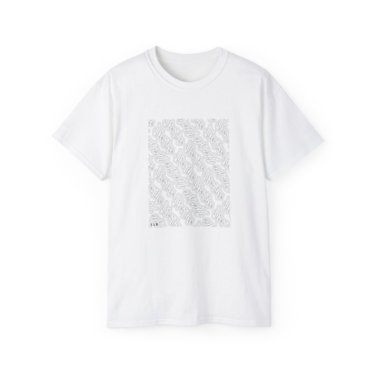 LIFESTYLE TEE T SHIRT PRINT WHITE/BLACK