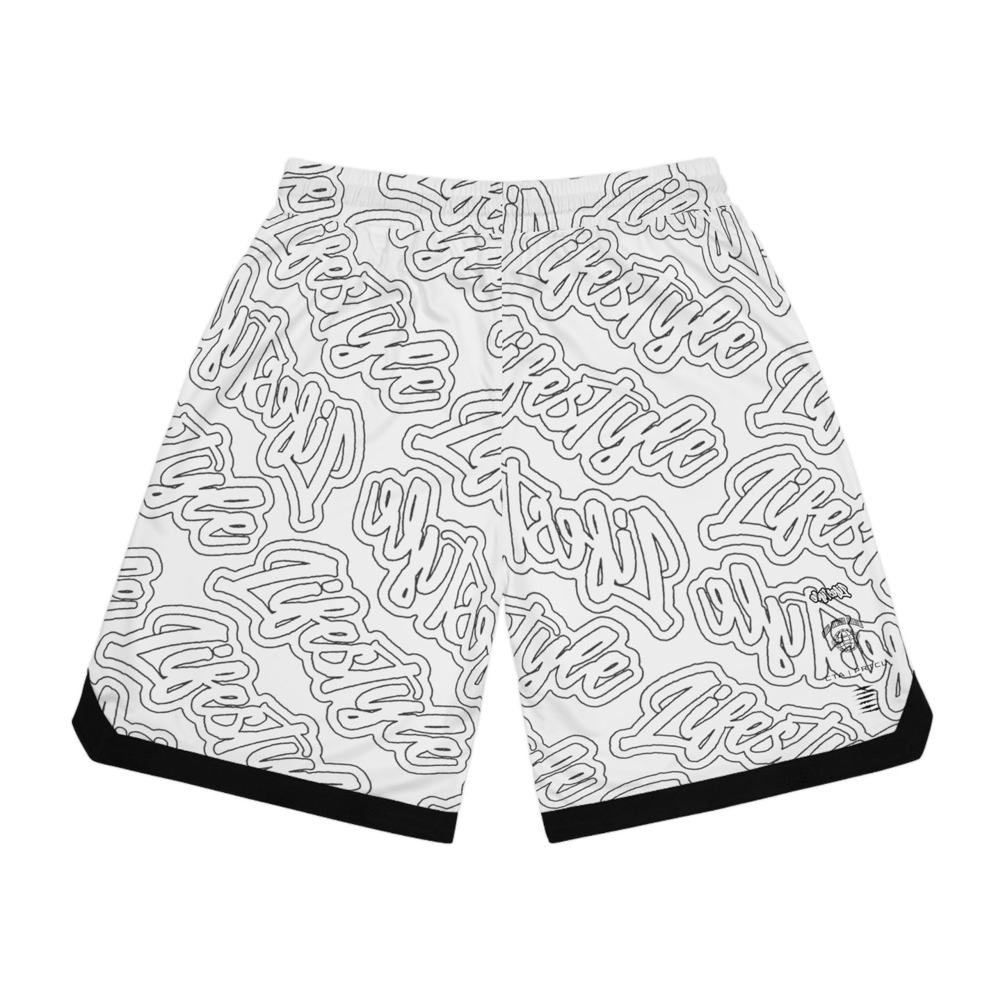 TWENTY3 BASKETBALL SHORTS WHITE/BLACK/WHITE