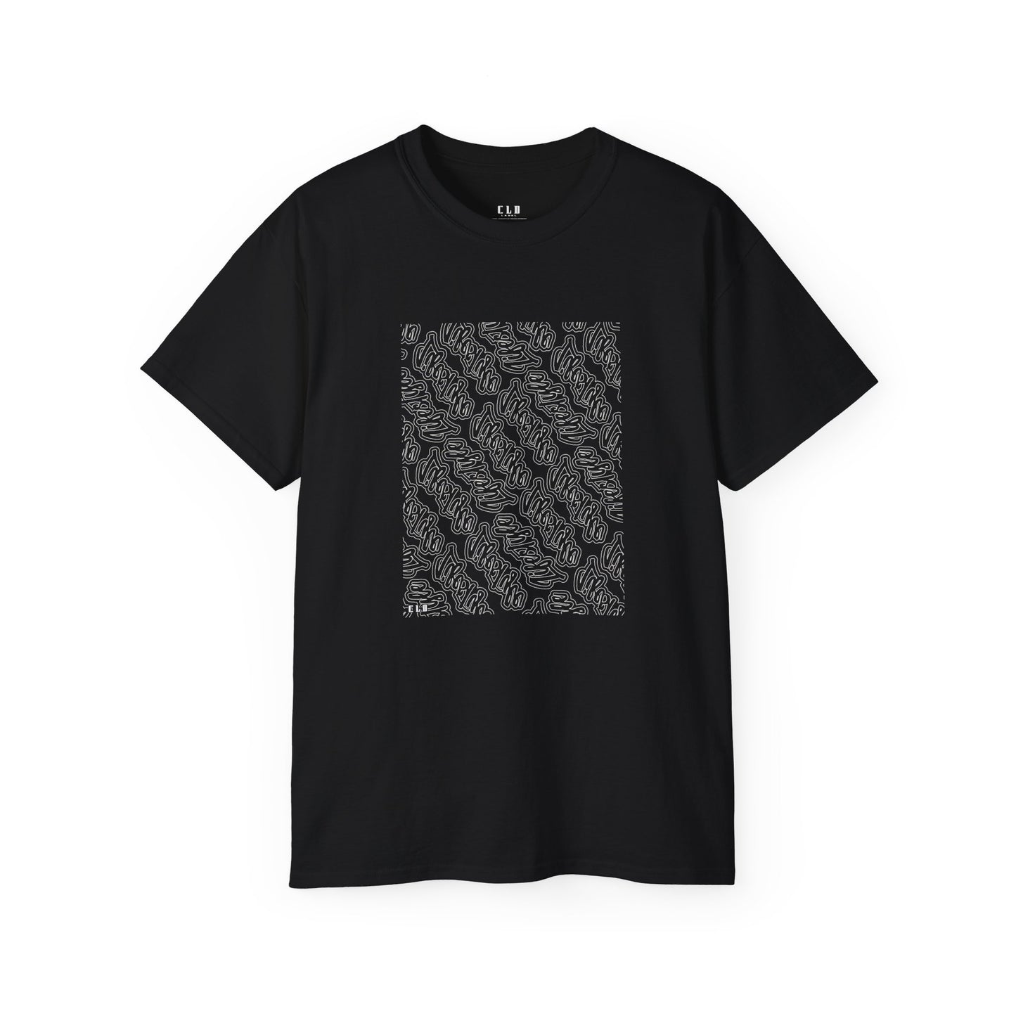 LIFESTYLE TEE T SHIRT PRINT BLACK/WHITE