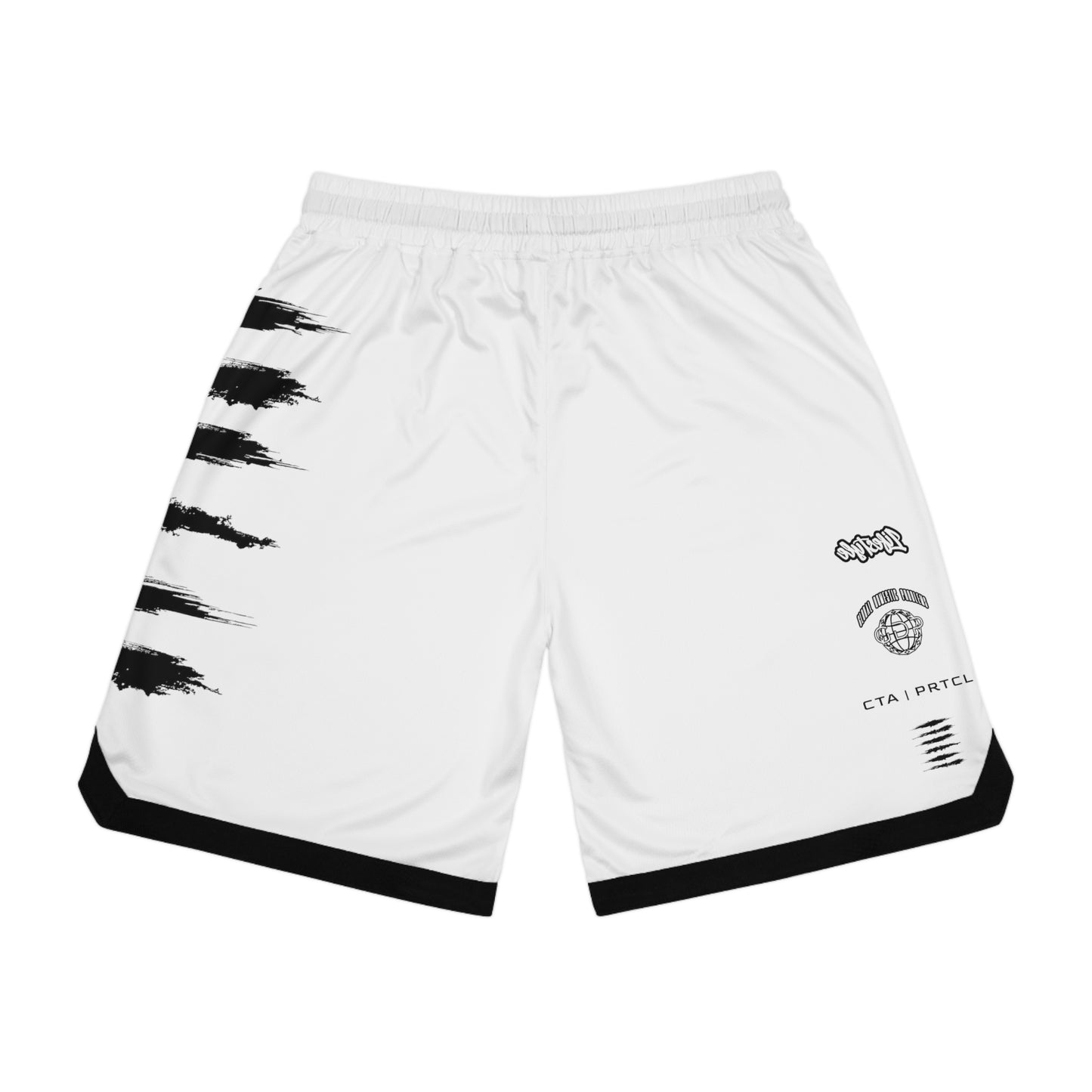 ICE SICK PRINT BASKETBALL SHORTS WHITE/BLACK