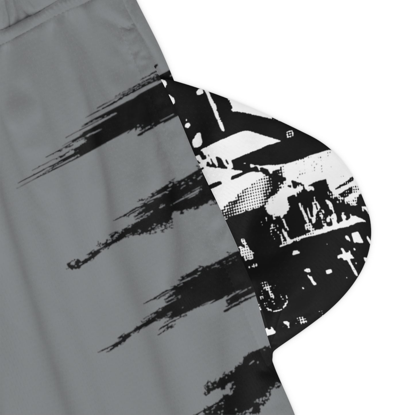 UNCOMMON SICK PRINT BASKETBALL SHORTS DARK GREY/BLACK