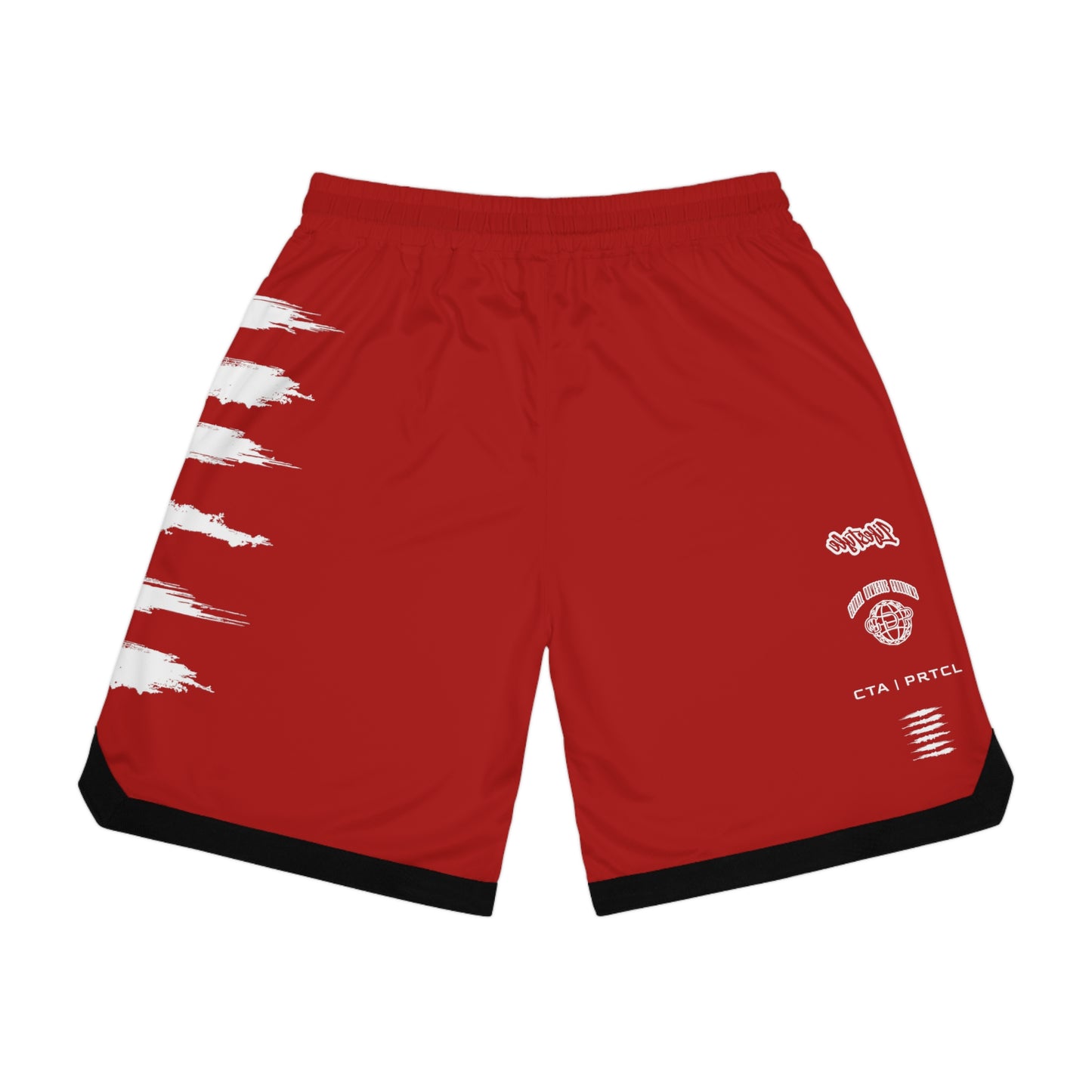 BLD SICK PRINT BASKETBALL SHORTS RED/WHITE
