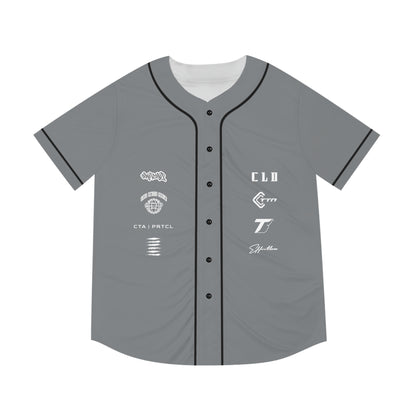 UNCOMMON SICK PRINT BASEBALL JERSEY GREY/WHITE