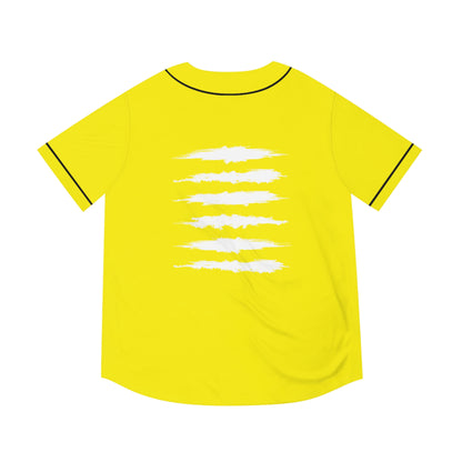 SOL SICK PRINT BASEBALL JERSEY YELLOW/WHITE