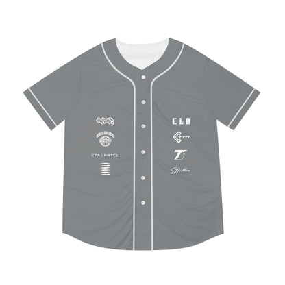 UNCOMMON SICK PRINT BASEBALL JERSEY GREY/WHITE