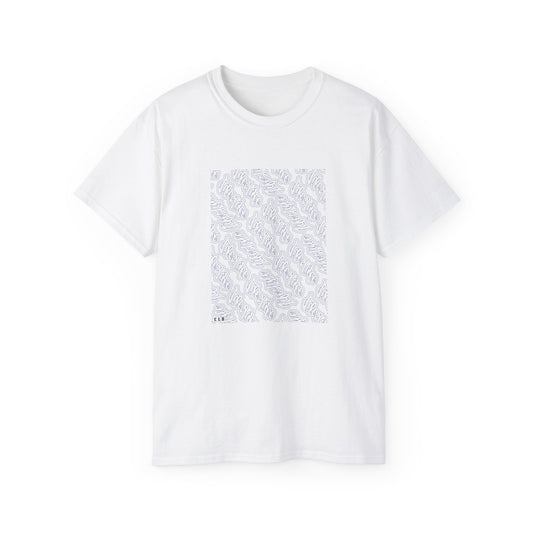 LIFESTYLE TEE T SHIRT PRINT WHITE/BLUE
