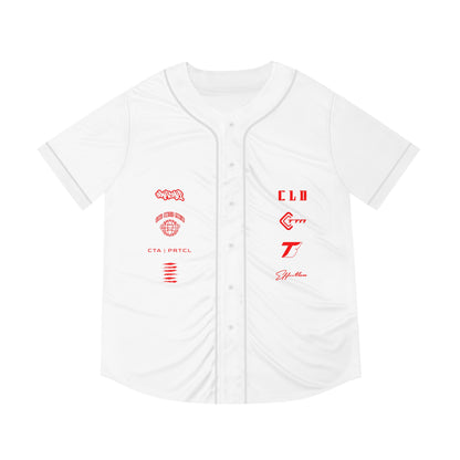RED MERCURY SICK PRINT BASEBALL JERSEY RED/WHITE