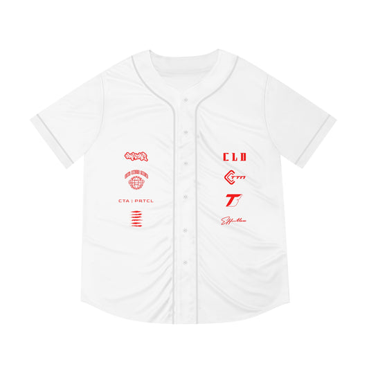 RED MERCURY SICK PRINT BASEBALL JERSEY RED/WHITE