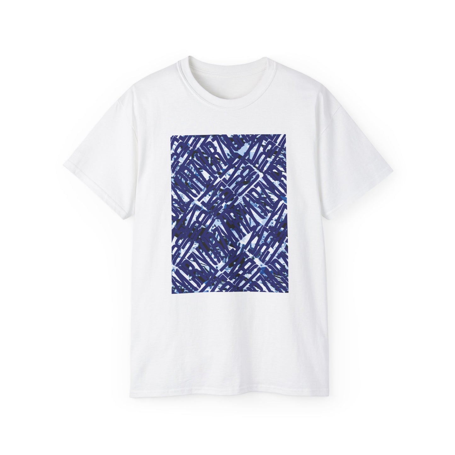 TRU BLU 2CRZY TEE T SHIRT PRINT WHITE/BLUE