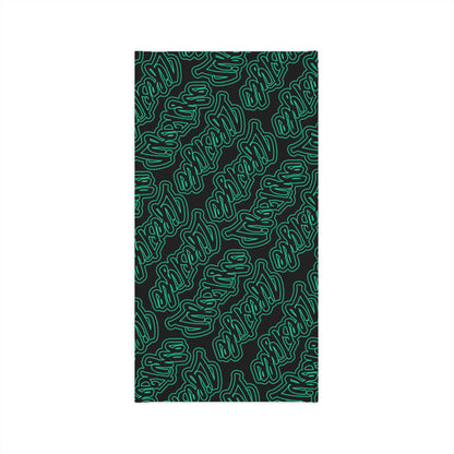 LIFESTYLE PATTERN BLACK TEAL NECK TUBE