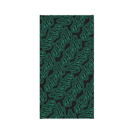 LIFESTYLE PATTERN BLACK TEAL NECK TUBE