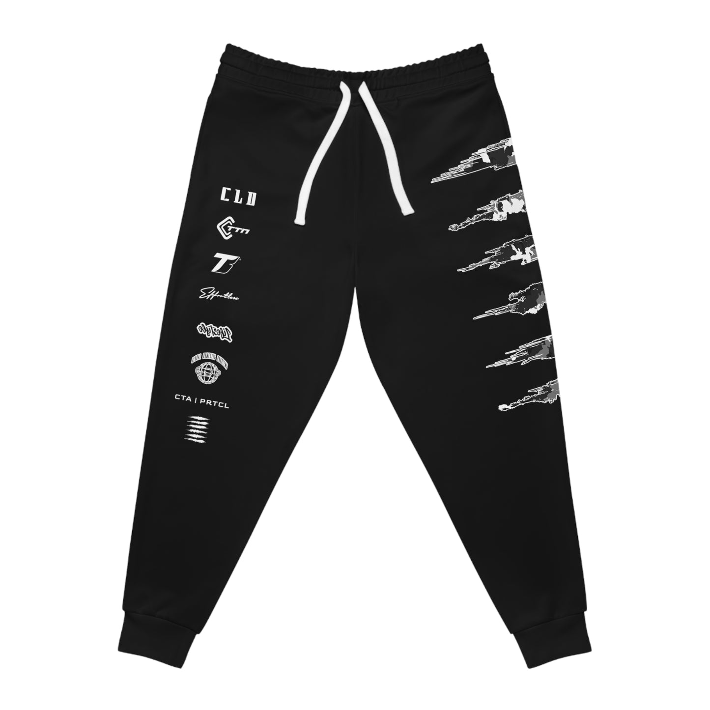 CAMOSIDE URBANBLK SNOW STRP SICK V2 PRINT JOGGERS BOTTOMS GREY/WHITE/BLACK  TRACKSUIT