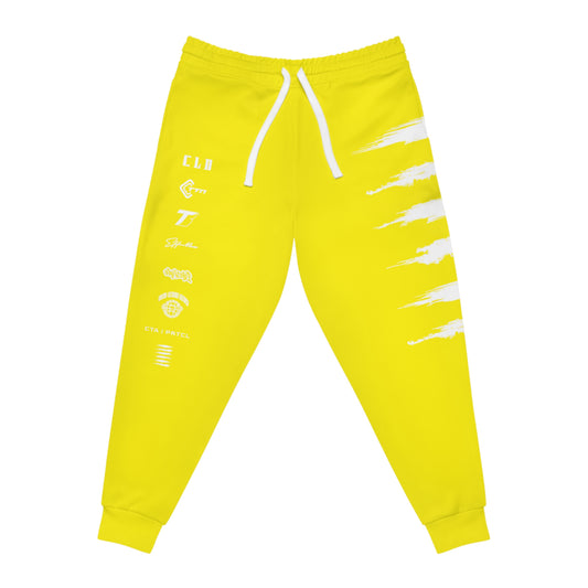 SOL SICK PRINT TRACKSUIT BOTTOMS YELLOW/WHITE