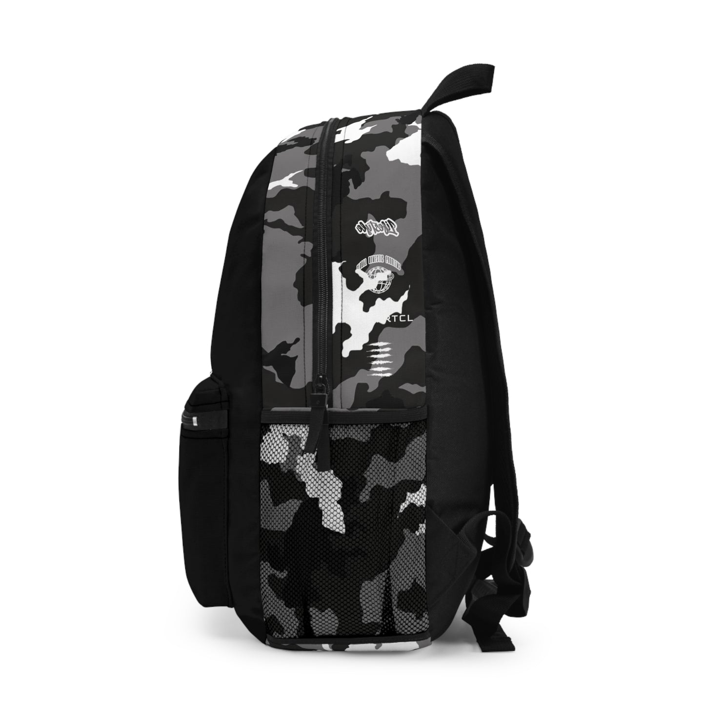CAMOSIDE GREY T4 PRINT BACKPACK BAG GREY/WHITE/BLACK - CLD LABEL X GDP