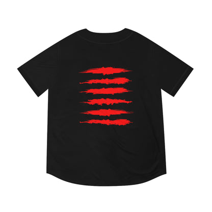 BLD RAVEN SICK PRINT BASEBALL JERSEY RED/BLACK