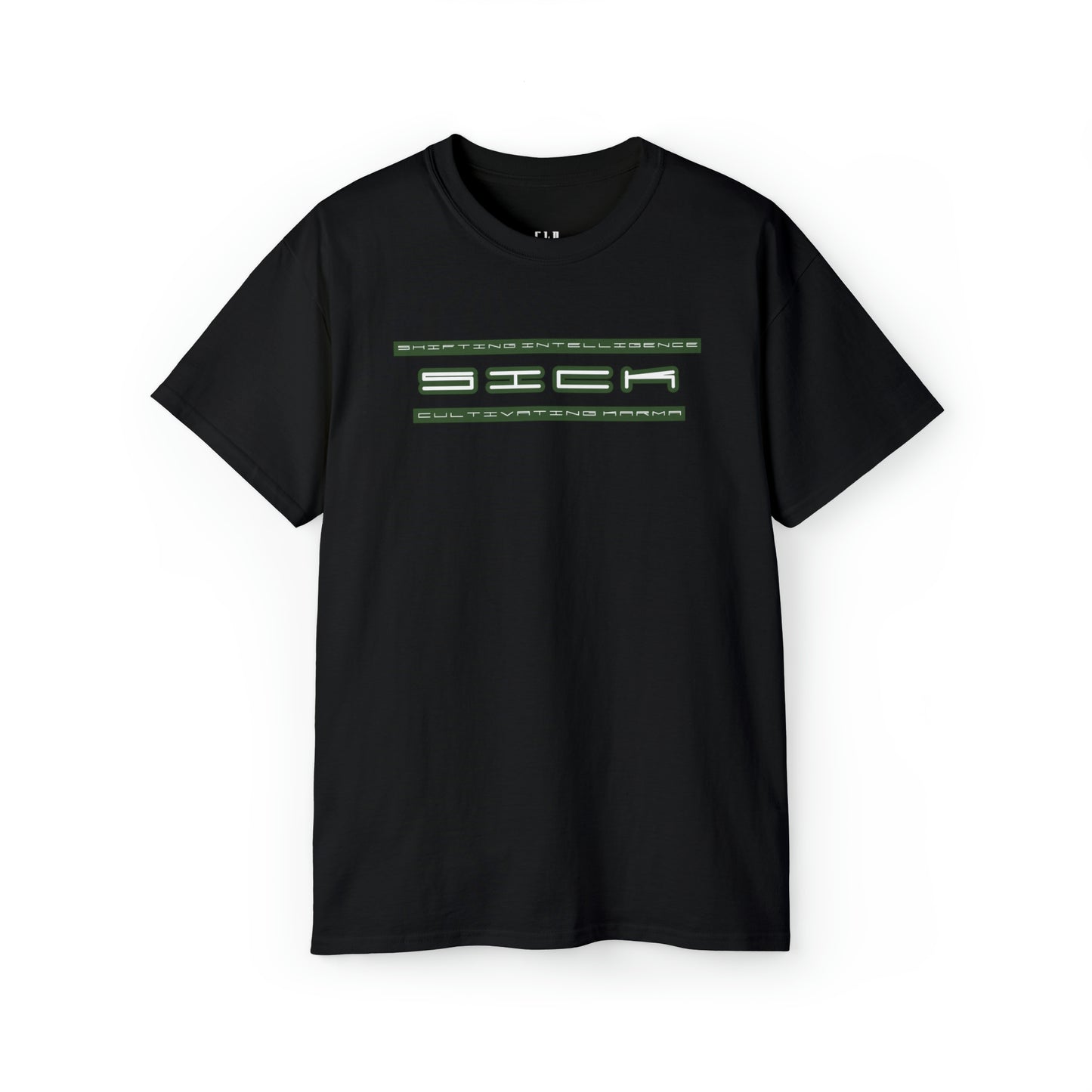TRUEST VIRTUE TEE T SHIRT SICK V2 PRINT BLACK/GREEN/OLIVE