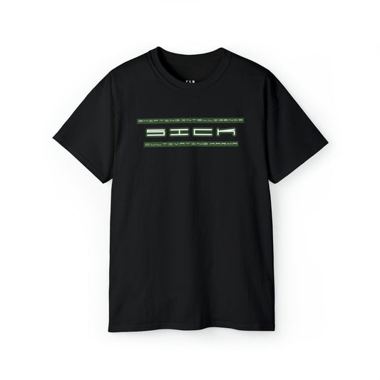 TRUEST VIRTUE TEE T SHIRT SICK V2 PRINT BLACK/GREEN/OLIVE