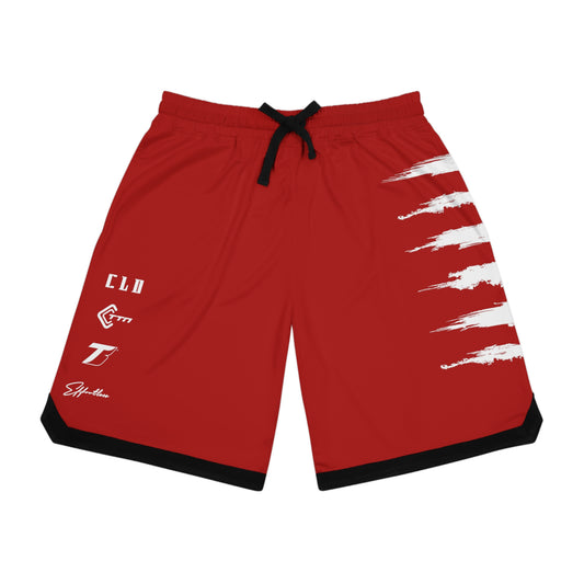 BLD SICK PRINT BASKETBALL SHORTS RED/WHITE