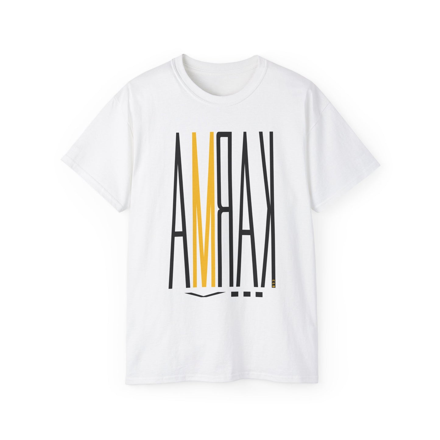 KARMA 8 TEE T SHIRT PRINT WHITE/YELLOW