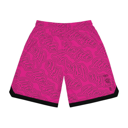 TWENTY3 BASKETBALL SHORTS HOT PINK/BLACK/WHITE