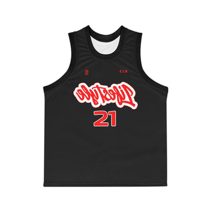 BLD RAVEN SICK PRINT BASKETBALL JERSEY BLACK/WHITE/RED