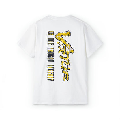 TRUEST VIRTUE TEE T SHIRT SICK V2 PRINT WHITE/YELLOW/CAMO
