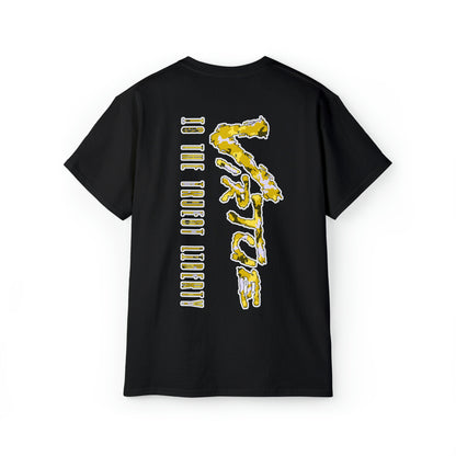 TRUEST VIRTUE TEE T SHIRT SICK V2 PRINT BLACK/YELLOW/CAMO