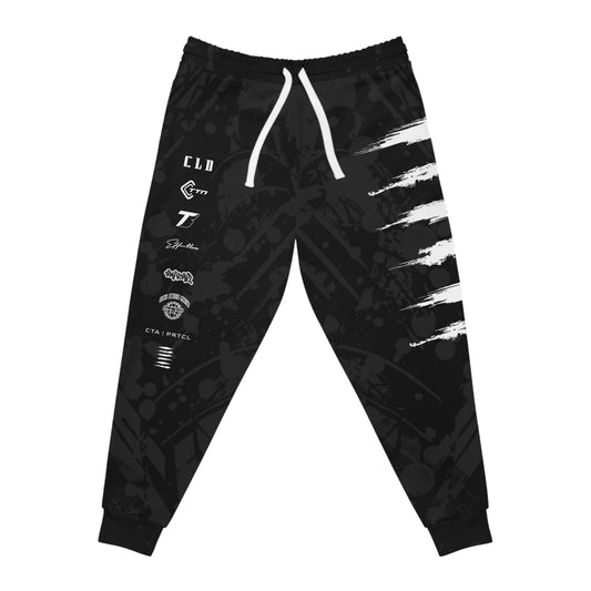 DARK MATTER SICK V2 PRINT TRACKSUIT BOTTOMS BLACK/WHITE